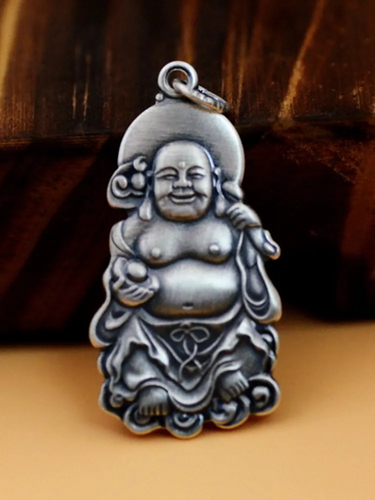 BOCAI S990 szterling srebrne wisiorki dla kobiet nowy Maitreya budda mody buddyjski biżuteria Amulet bezpieczeństwa darmowa wysyłka