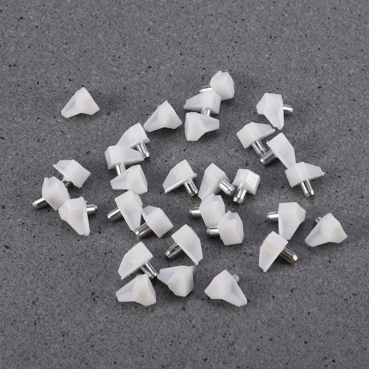 30Pcs White Plastic Shelf Pegs Heavy Duty Supports for Cabinets Bookshelves Shelving Brackets Reliable Sturdy Fit All Holes