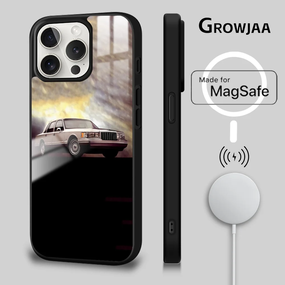 

Cool-L-LINCOLN LOGO Phone Case For iPhone 16 15 14 13 12 11 Pro Max Plus Mini Magsafe Mirror Wireless Magnetic Cover