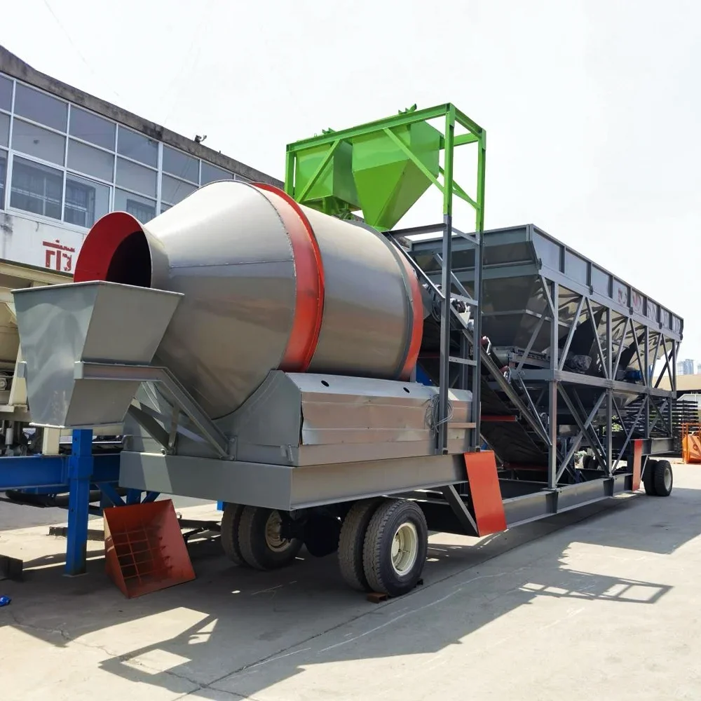 

Customized Mobile Drum Concrete Batching Plant Portable Concrete Plant Mobile Concrete Plant