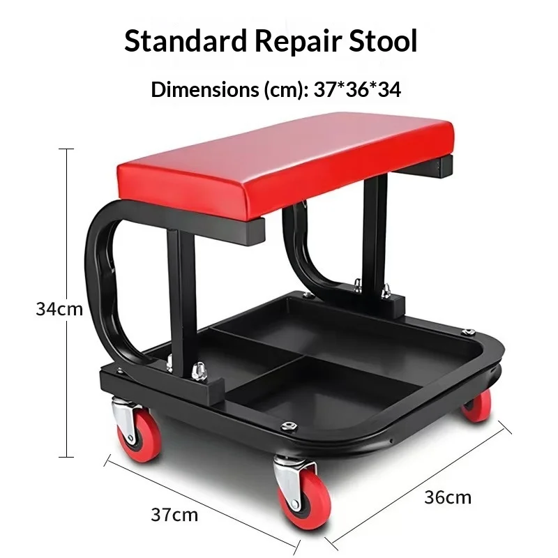 

Low Profile Auto Mechanic Creeper Car Rolling Garage Heavy Duty Padded Seat Swivel Headrest 6 Wheels Protable Car Board