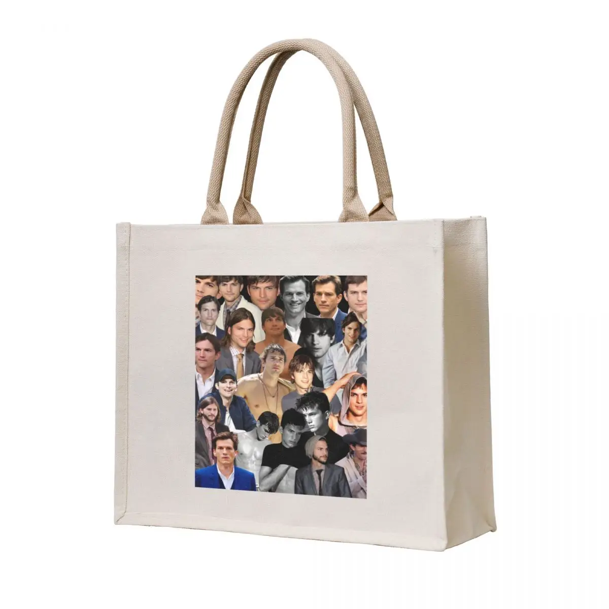 

ashton kutcher photo collage Tote Bag Women's shopper shopper bags for women Handbags custom bags