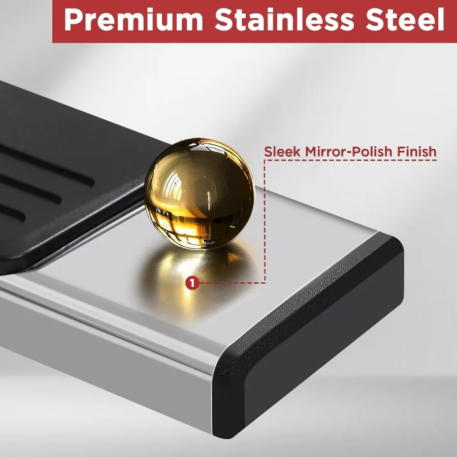 لوحات الجري لـ 20072019 Chevy Silverado 2500HD 3500HD مرآة الكابينة الممتدة من الفولاذ المقاوم للصدأ خطوات جانبية قضبان Nerf للغاز فقط #3