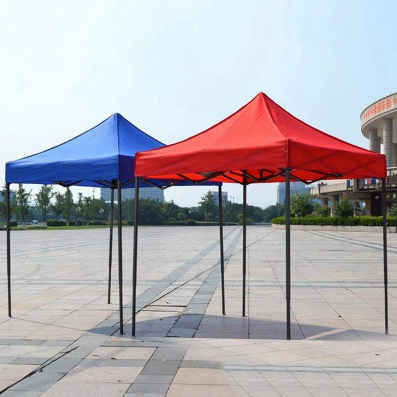 3Pcs 2X2M Canopy Top Cover Replacement Four-Corner Tent Cloth Foldable Rainproof Patio Pavilion Replacement Blue