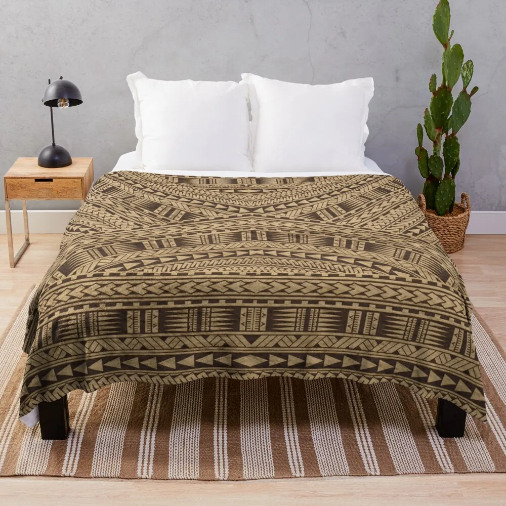 Samoan Tapa Cloth Pattern Throw Blanket Sofas throw blanket for sofa