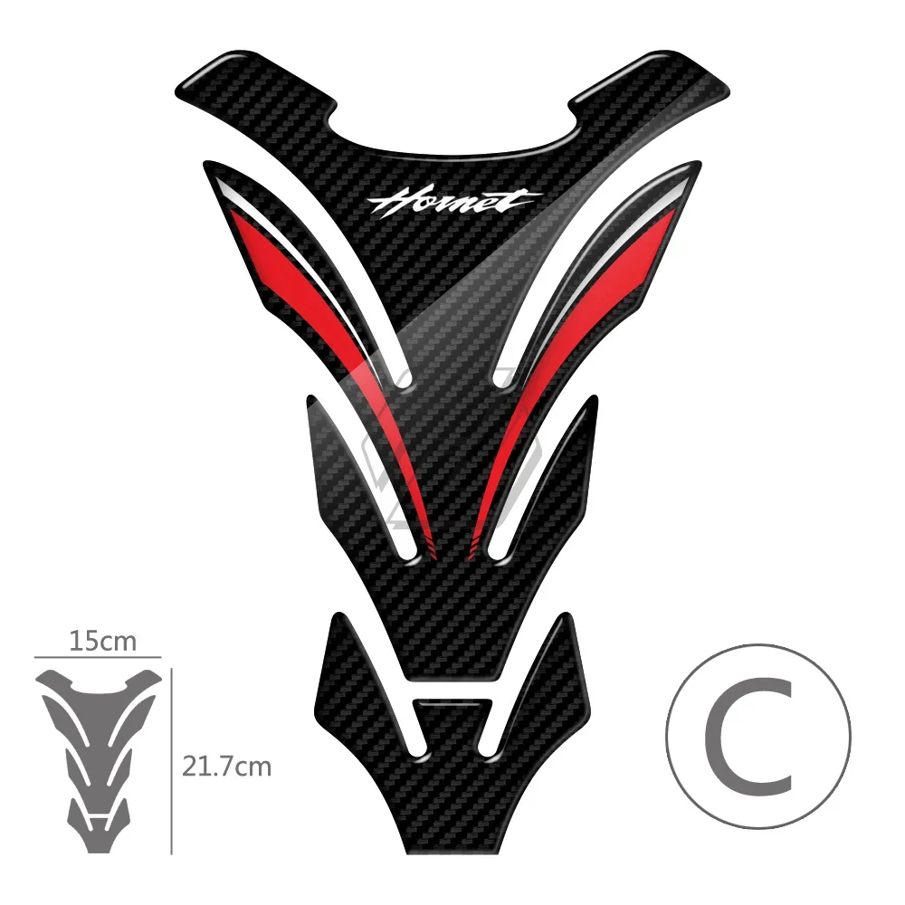 3D Carbon-look Motorcycle Tank Pad Protector for Honda Hornet CB600F CB650F CB250 CB1000R