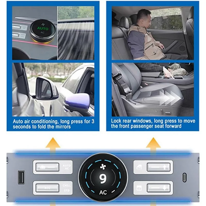 

Car LCD Knob Docking Station For Tesla Model 3&Y Car With Buttons Functions Replacement