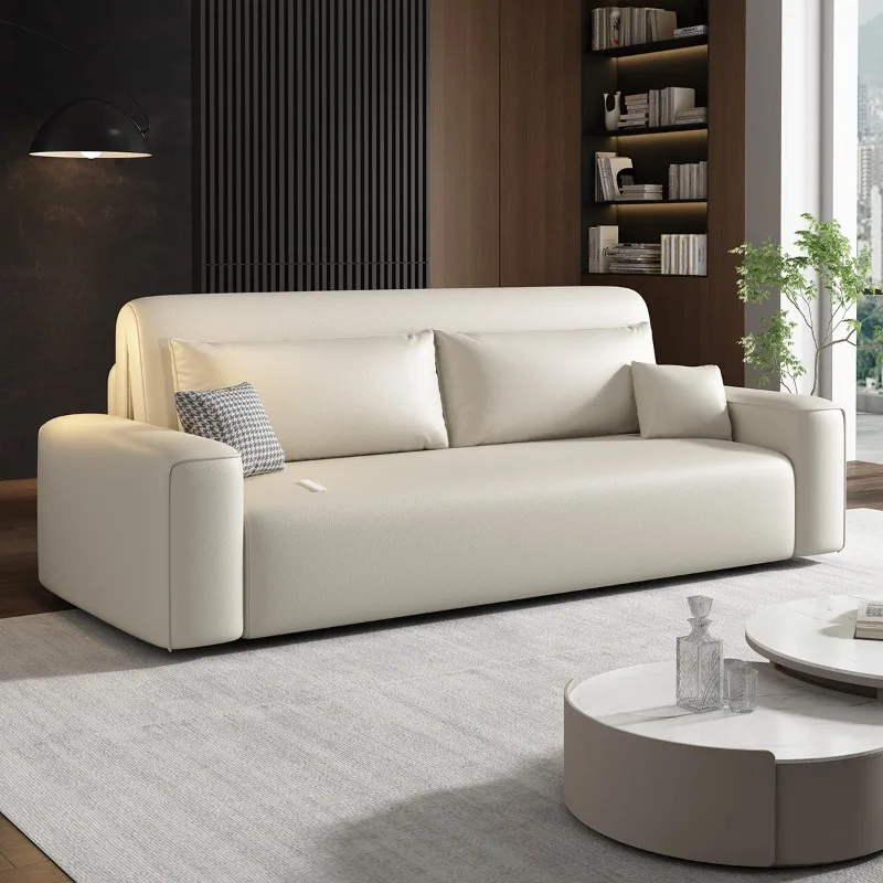 Customized Italian Minimalist Apartment, Hotel, Living Room Electric Intelligent Voice Sofa Bed Cat Scratch Skin