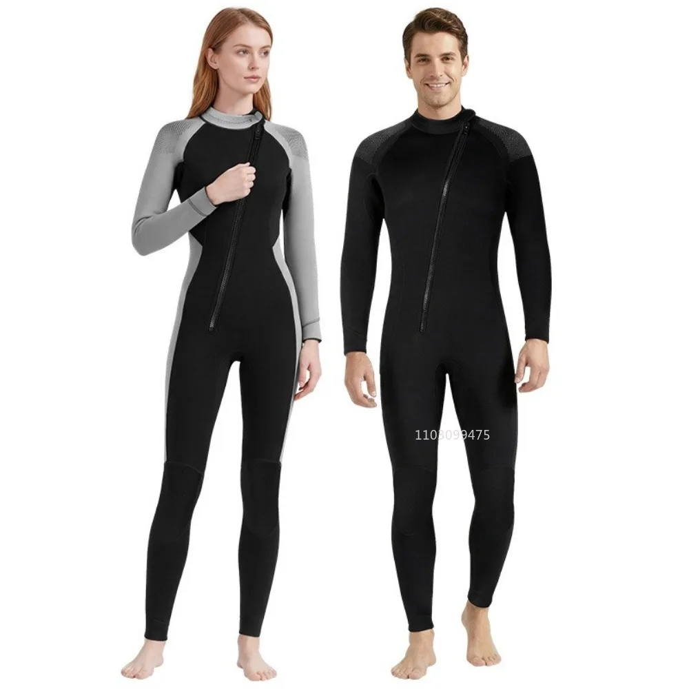 

Полный гидрокостюм для мужчин и женщин, 3 мм, неопреновый, для дайвинга, снорклинга, плавания, термокостюм с молнией на спине, для холодной воды, теплый купальник, костюм для дайвинга