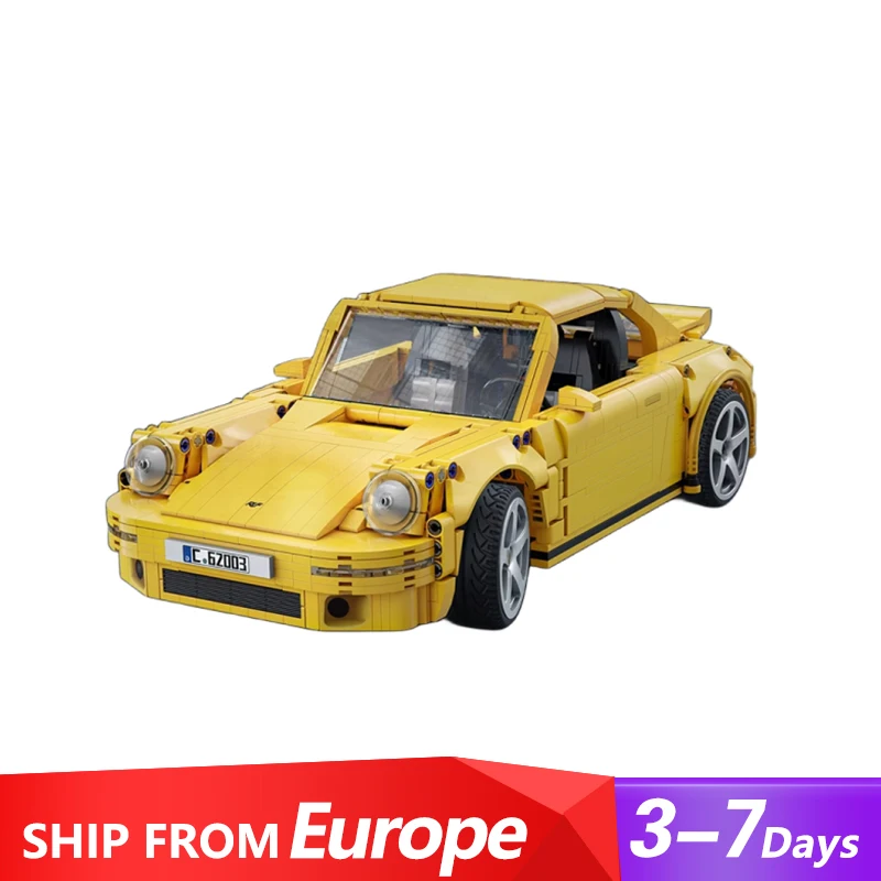 Technicial Racing Car RUF CTR 2017 YellowBird Model 1515PCS Sport Race Cars 1:12 Building Blocks for Car Lovers Birthday Gift