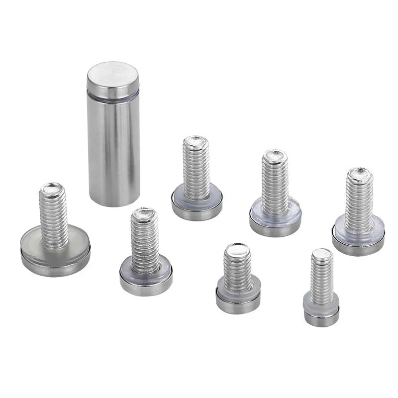 4Pcs Stainless Steel Acrylic Decorative & Advertising Studs Decorative Caps for Glass Studs & Advertising Board Mounting Screws