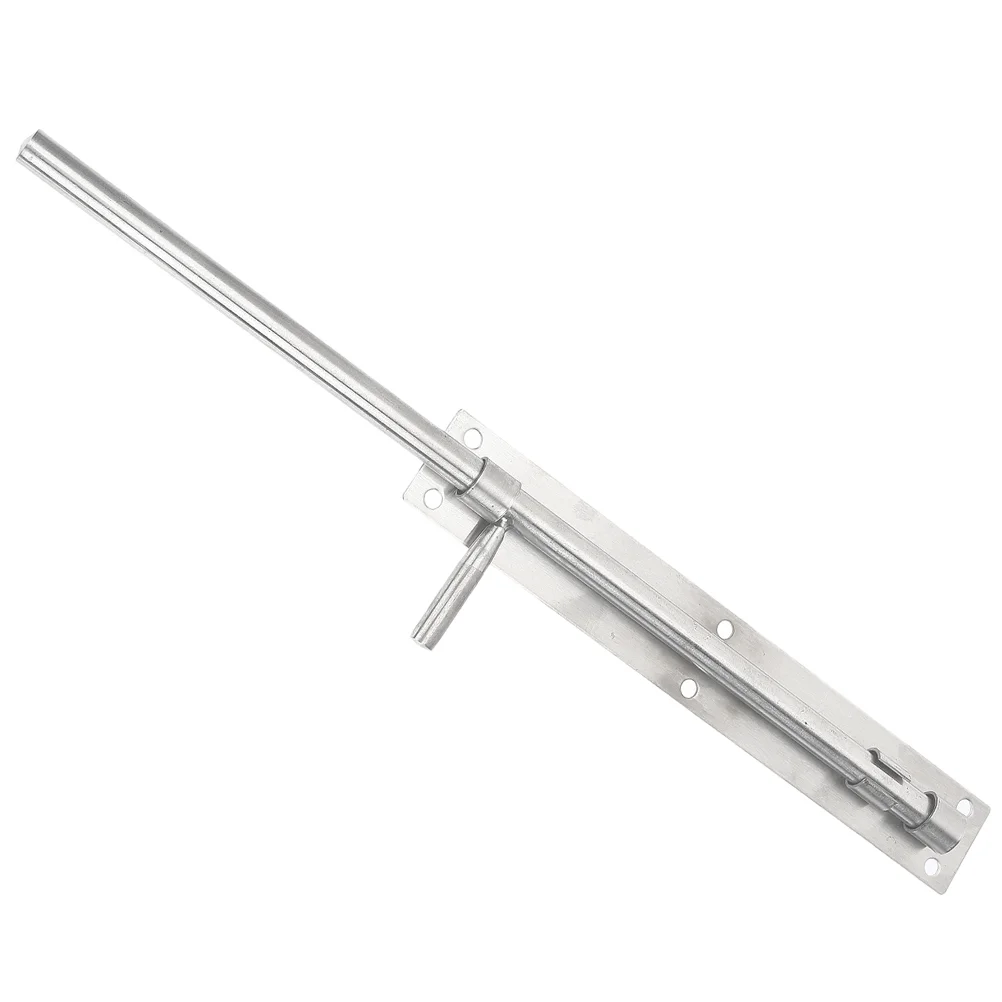 

Sliding Door Security Bar Thickened Stainless Steel Floor Latch Extended Wooden Welded Iron Surface Lock French Silver