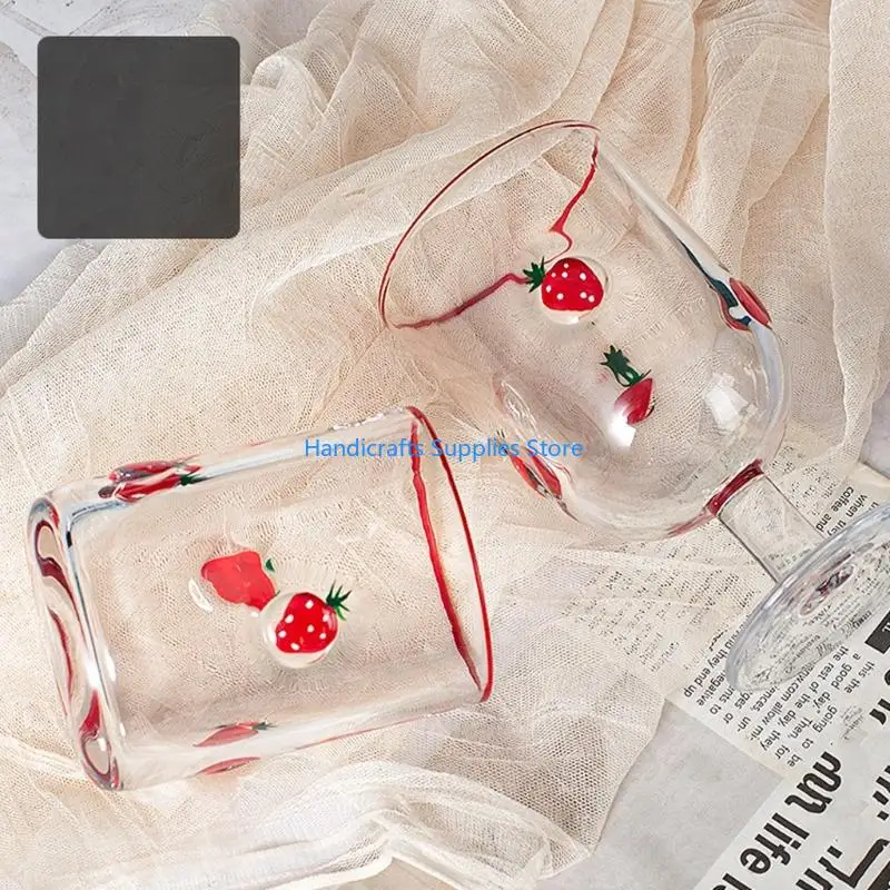 R1WA Clear Glass Juice Cup Boosts Visual Appeal For Colorful Drink