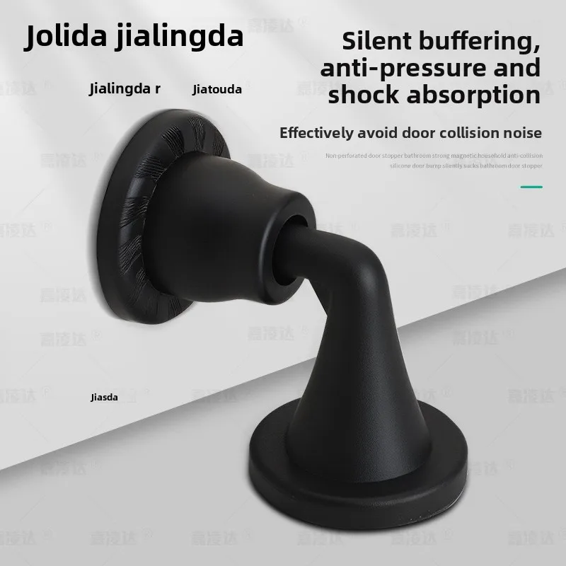 Strong Silent Non Drilling Silicone Door Stopper Anti Collision Bumper Pad Floor Suction for Bathroom Door and Top Door Guard