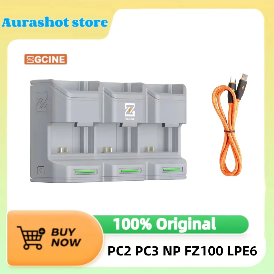 ZGCINE PC2-FZ100/PC3-FZ100 LPE6 Camera Battery Charging Case for SONY NP-FZ100 Camera Battery for Canon LPE6/N/NH/P