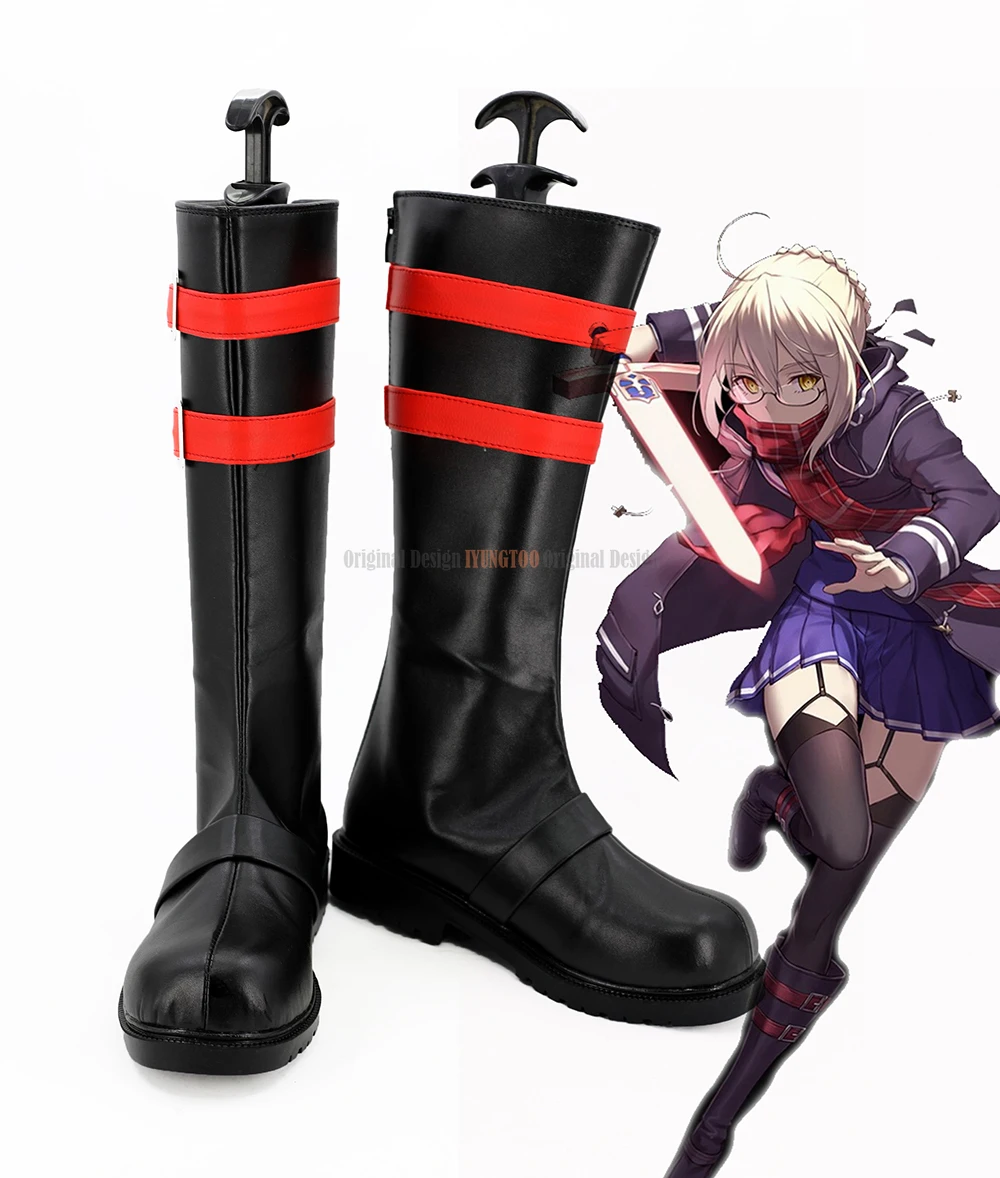 FGO X Alter Shoes Cosplay Fate Grand Order X Alter Cosplay Boots Shoes Flat Heel Custom Made