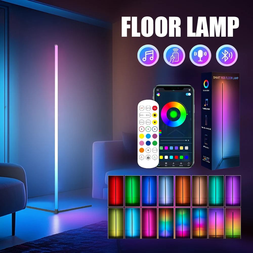 

LED corner light, RGB corner ground light, with APP and remote control, 16 million colors, with music synchronization