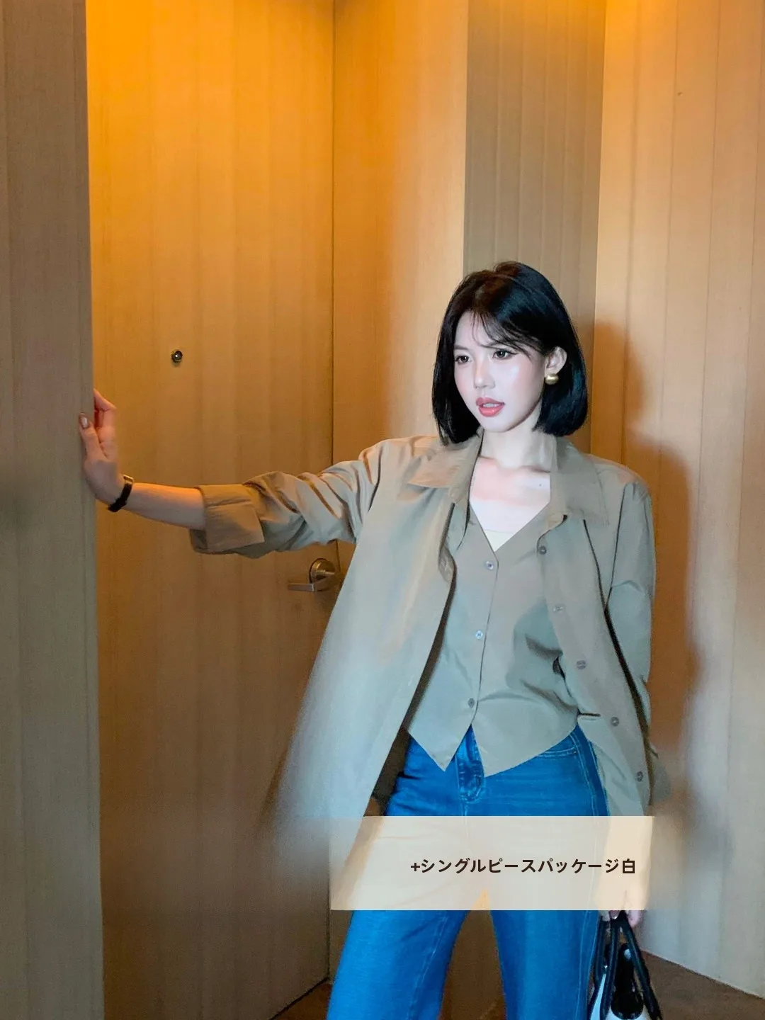 

Женская свободная льняная рубашка Sweet And Spicy с эффектом двухслойности из смеси лиоцелла и хлопка, классическая модель из весенней коллекции