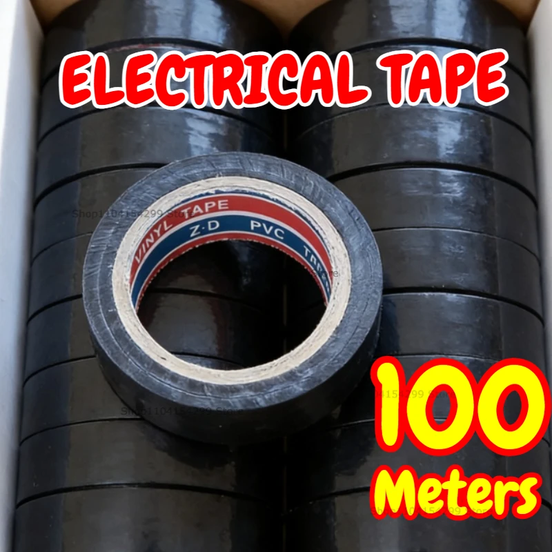 Cable Adhesive Tape Black Electrical Tape Insulating Tape Heat Resistant Waterproof Wire Harness Bundle Insulation Auto Wiring