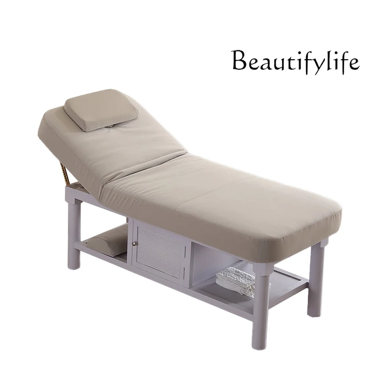 Solid Wood Facial Bed Beauty Salon Special Massage Massage Bed Tattoo Body Spa Physiotherapy Bed