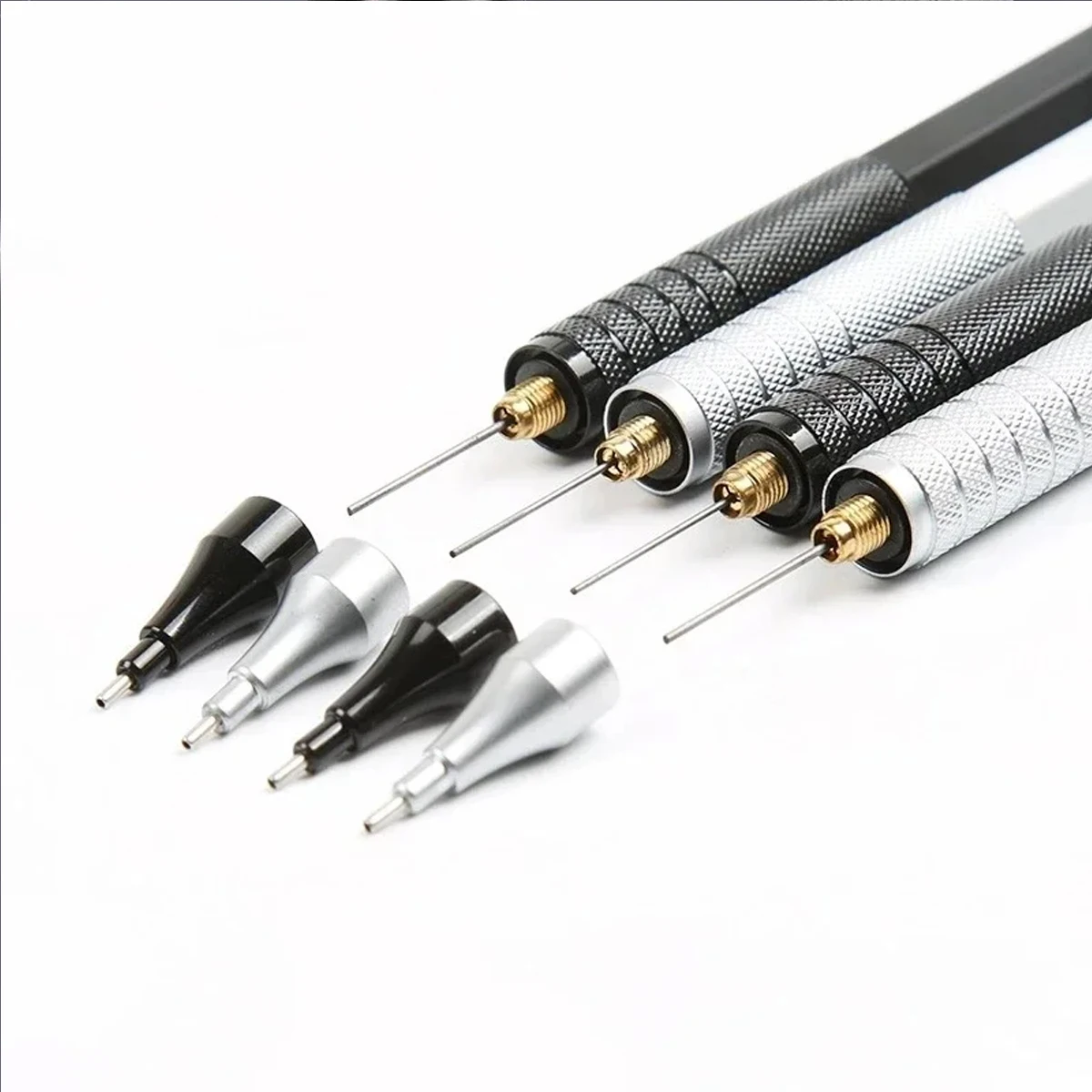 JOMPENS Metall-Druckbleistift 0,7/0,9/0,3mm Nachfüllbar mit Niedrigem Schwerpunkt Automatischer Bleistift für Kunst, Malen, Schreiben und Schreibwaren – Detail 16
