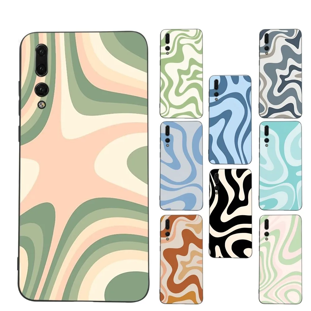 Abstract liquid Swirl Phone Case For Huawei P 8 9 10 20 30 40 50 Pro Lite Psmart Honor 10 lite 70 Mate 20lite