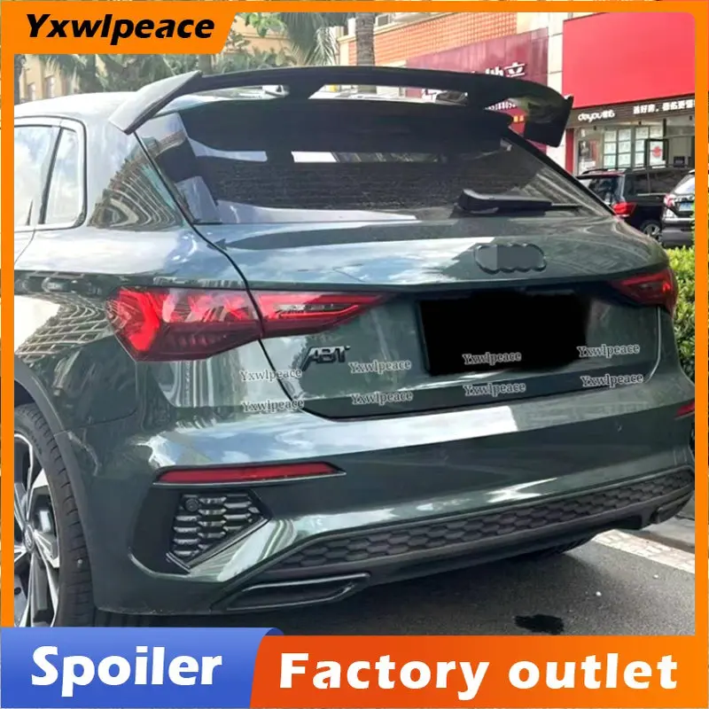 

ABS Carbon Fiber Look / Glossy Black Rear Trunk Spoiler Car Accessories for Audi A3 Hatchback A1 Sportback Q2 Q3 Q5 Q7