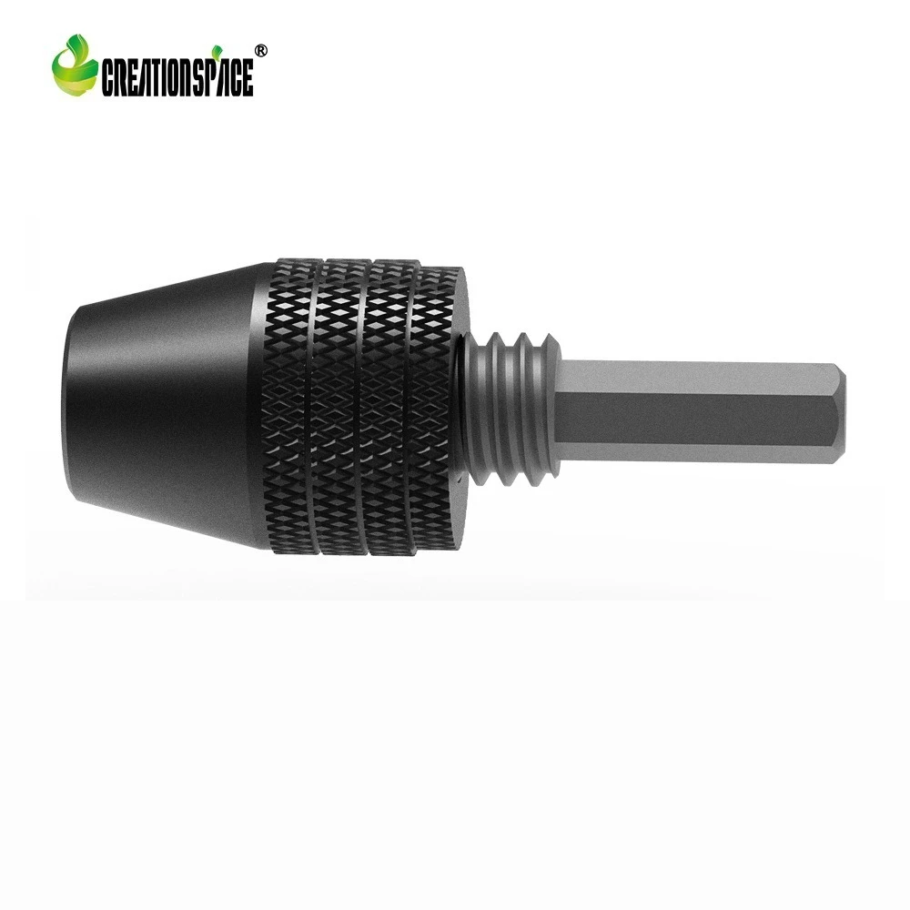 Creationspace 1/4 بوصة عرافة عرقوب مثقاب ظرفي بدون مفتاح 1.5-2.5 مللي متر محول الحفر لمفك كهربائي صغير ، أداة دوارة #6