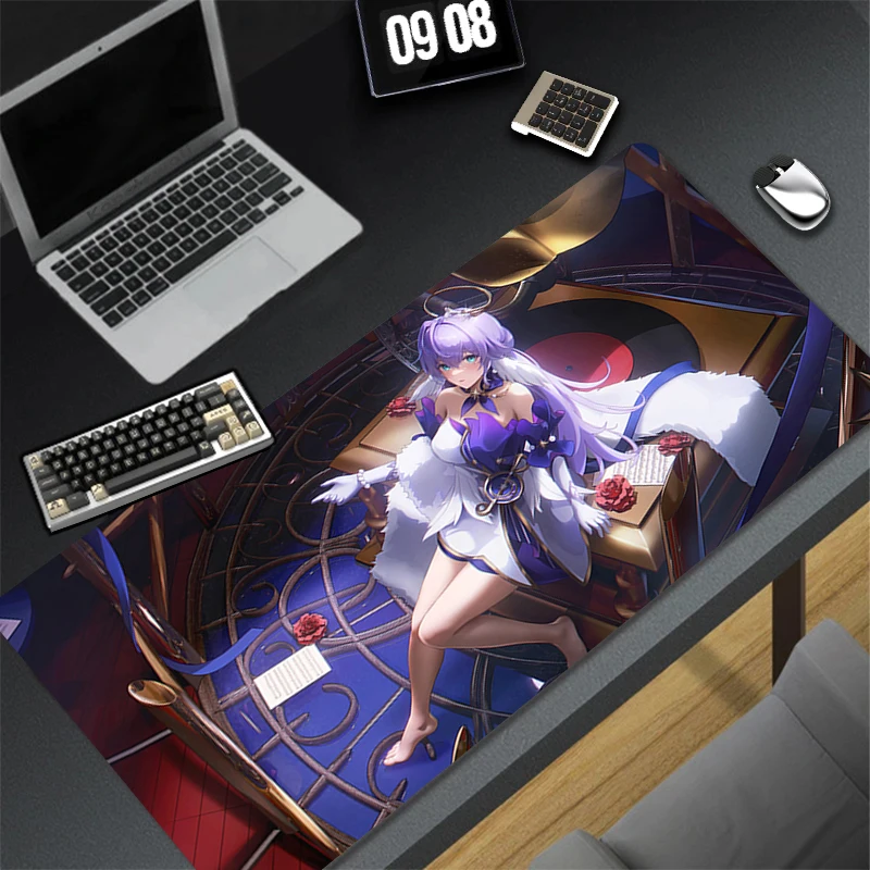 

Pattern Gaming Accessories HD Mousepad Office PC Mouse Pad H-honkai Star Rail Robin Keyboard Pad Desk Decoracion Anime Desk Mat