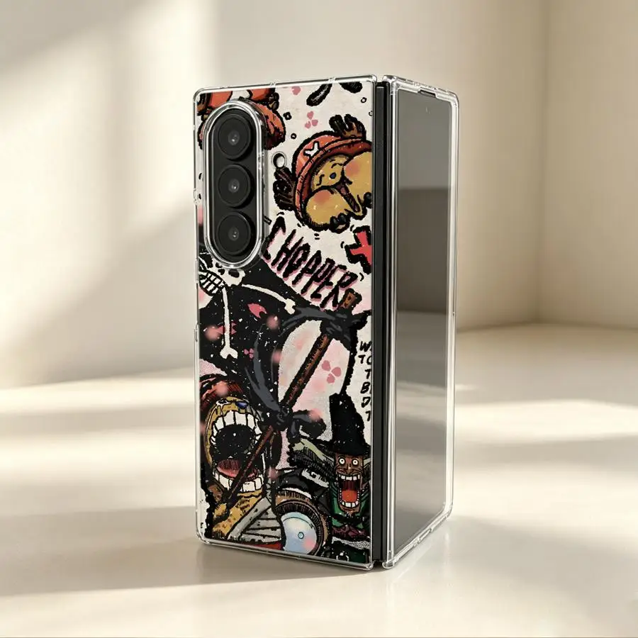 Transparent Soft Phone Cover Case for Samsung Galaxy ZFold4 ZFold7 ZFold3 ZFold5 Z Fold 7 6 5 4 3 ZFold6 Straw Hat Crew - view 5