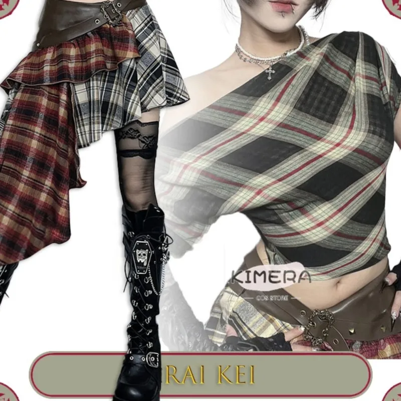 

Kimera Store New In Y2k Skirt For Women Summer Autumn Plaid Patchwork Tassel Sexy Mini Short Skirt Japan Popular Skirt Jirai Kei