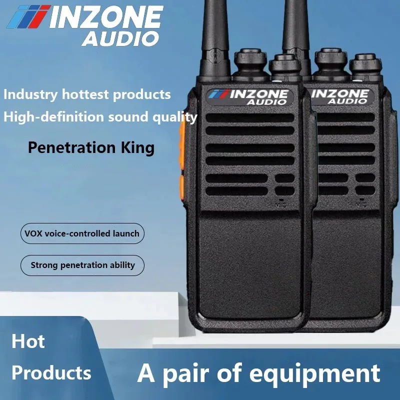 INZONE AUDIO トランシーバー民間屋外ホテル建設現場、ハンドヘルド ハンドヘルド ワイヤレス インターコム 888 のペア