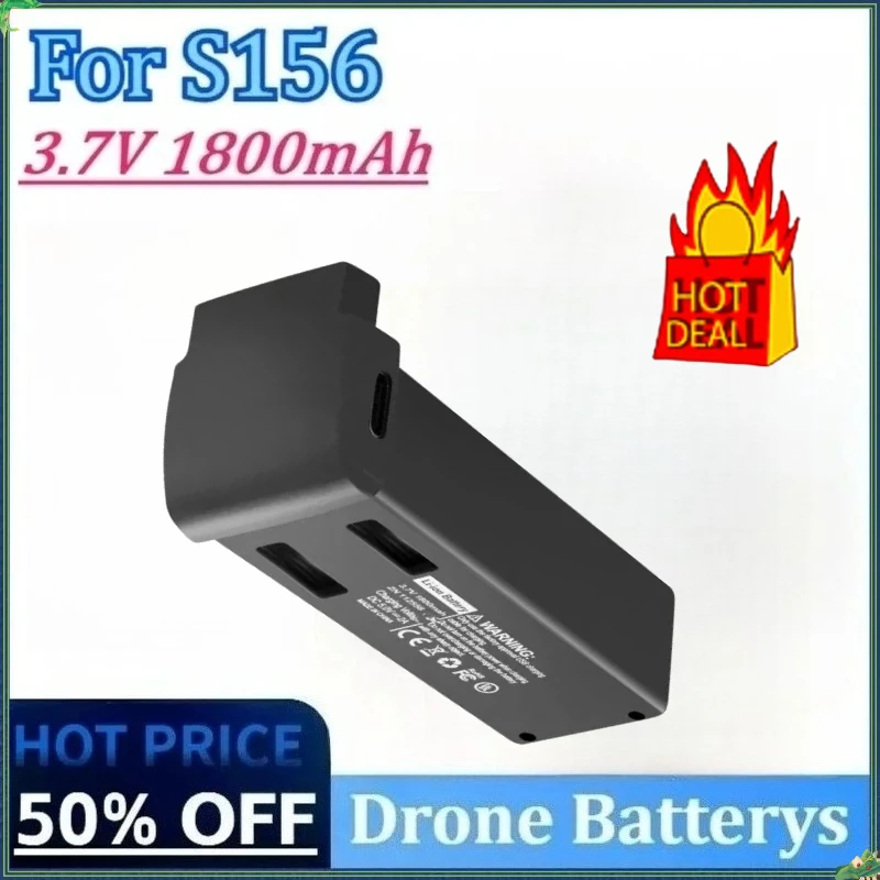

New Upgraded 3.7V 1800mAh High Quality Drone Battery Fly 15min Time Replacement for S156 RC Quadcopter Battery Accessory Parts