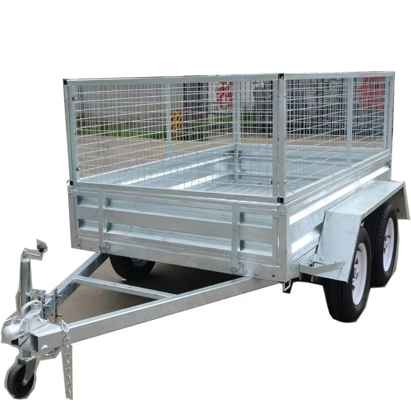 Galvanized small car multi-function box cage trailer