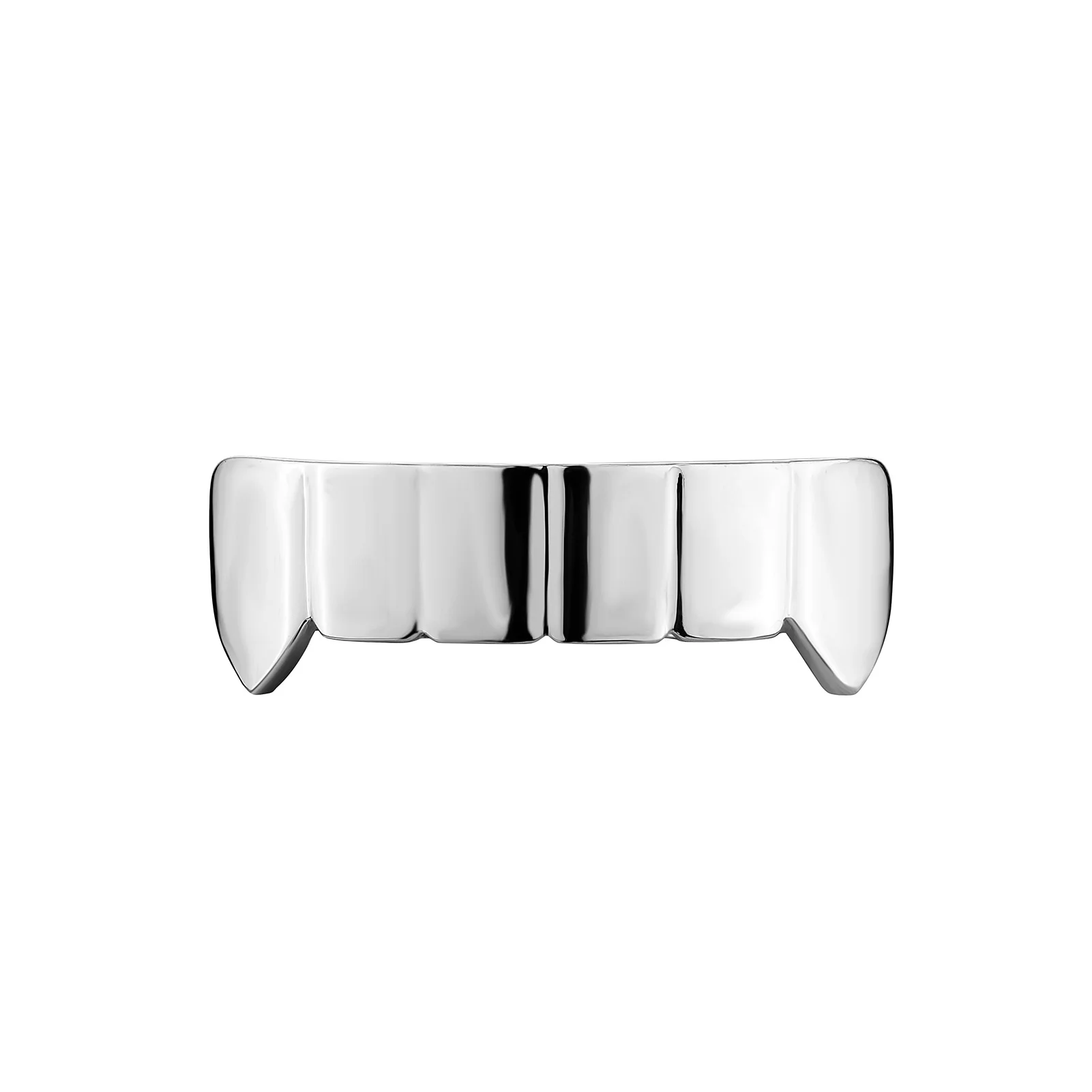 TOPGRILLZ Hip Hop Fangs Teeth Grillz Caps Gold Plated 6/6 Top&Bottom Charm Grills For Men Women Jewelry Cosplay Xmas Gift