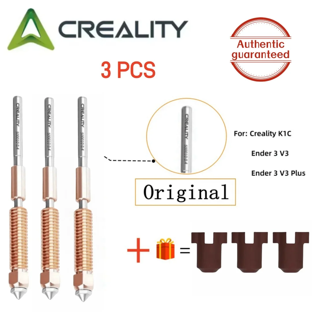 

Creality K1C Nozzle Unicorn Quick Swap Nozzle Kit with Copper Alloy Hardened Steel Nozzle for K1C，Ender 3 V3/V3 Plus 3D Printers