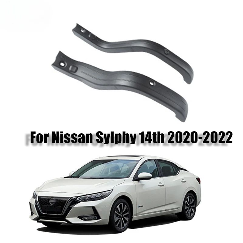 

2Pcs Rear Trunk Arm Tail Hinged Car Protective Strips Cover Trim For Nissan Sylphy 14th 2020 2021 2022 Interior Accessories