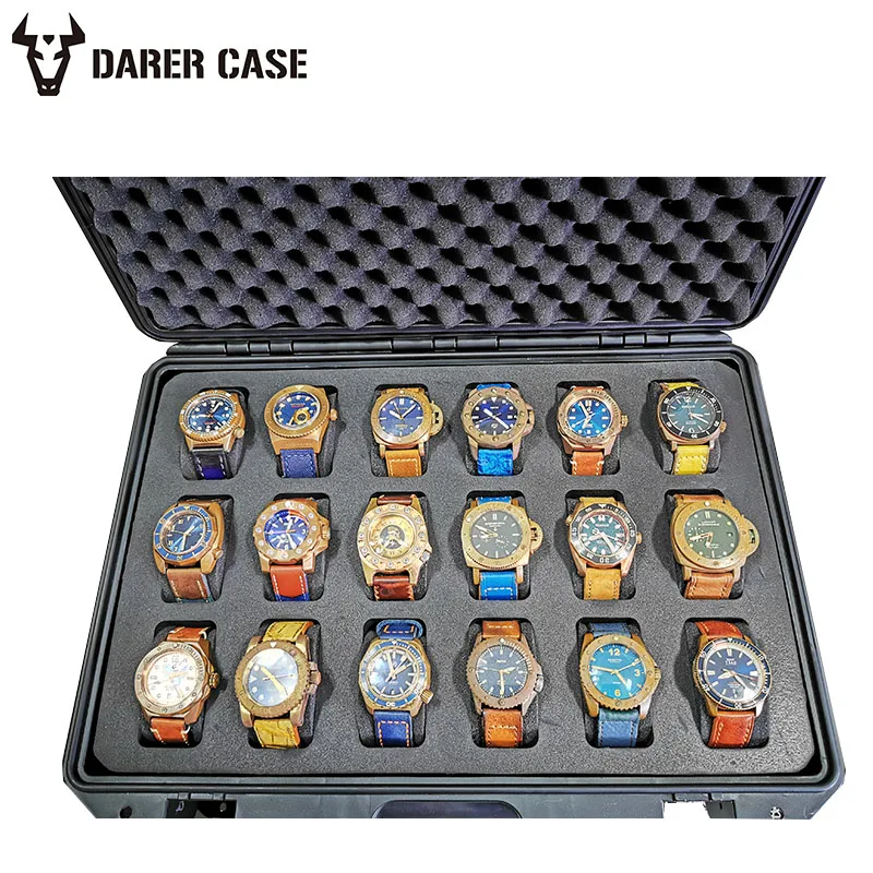 

18 Holders Custom EVA Watch Box Personalized Logo Support Mens Watch Gift Case