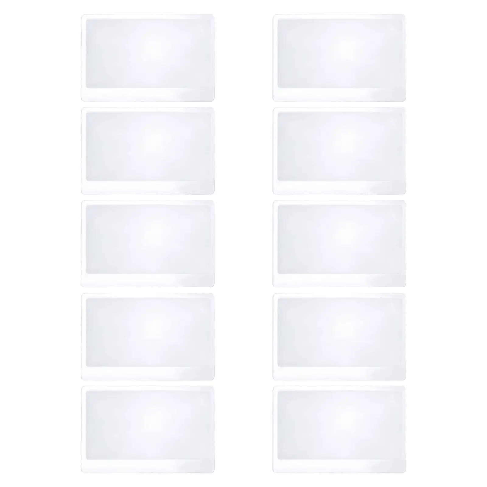 

Набор из 10 карманных луп-карточек 5X с гибкой пластиковой линзой Френеля, легкий помощник для чтения для пожилых людей, детей, книг, карт, мелких деталей