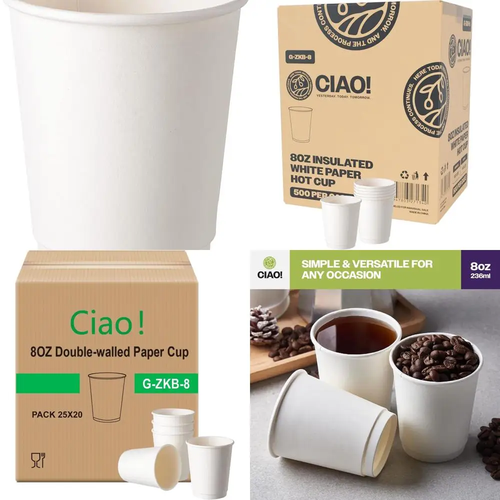 

Горячий стакан из белой бумаги с двойными стенками, 8 унций, диаметр 80 мм, 500 шт.