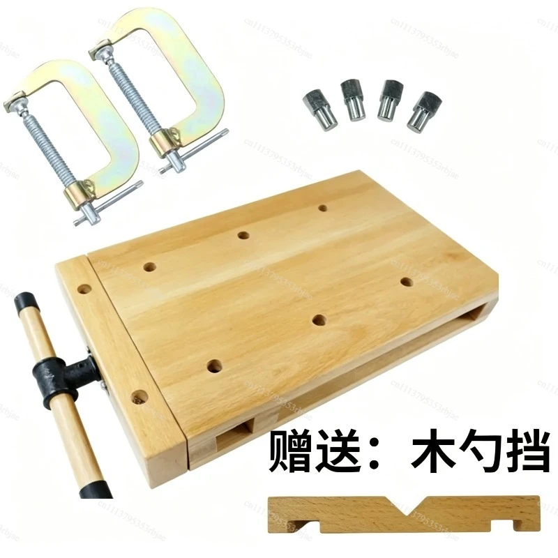 Home-use Compact Woodworking Bench Multi-purpose Desktop Craft Workbench Beech Wood