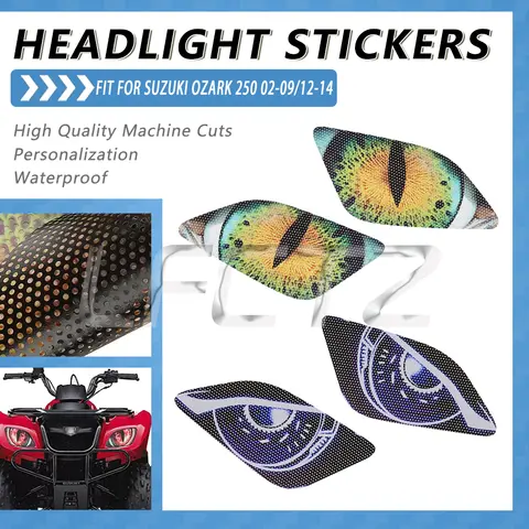 Fit for Suzuki Ozark 250 2002-2009 Ozark250 12-14 Motorcycle Headlight Protection Stickers Head Lamp Eyes Graphic Decals Sticker