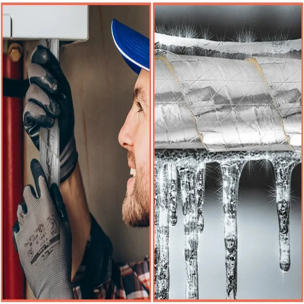 

10M Outdoor Foam Waterproof Aluminum Foil Pipeline Insulation Tape Strong Tape Self Adhesive Keep Warm Pipes Tape