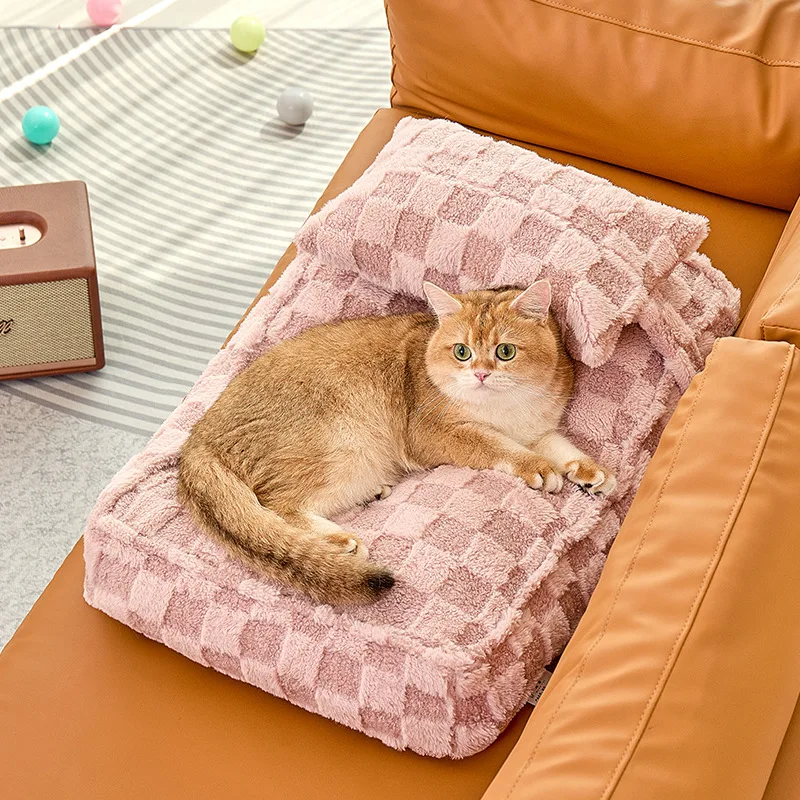 

Winter Warm Cat Bed Dog Mat Pad Removable Washable Cover Pet Soft Sofa Mats for Small Medium Dogs Cats Pet Sleeping Supplies