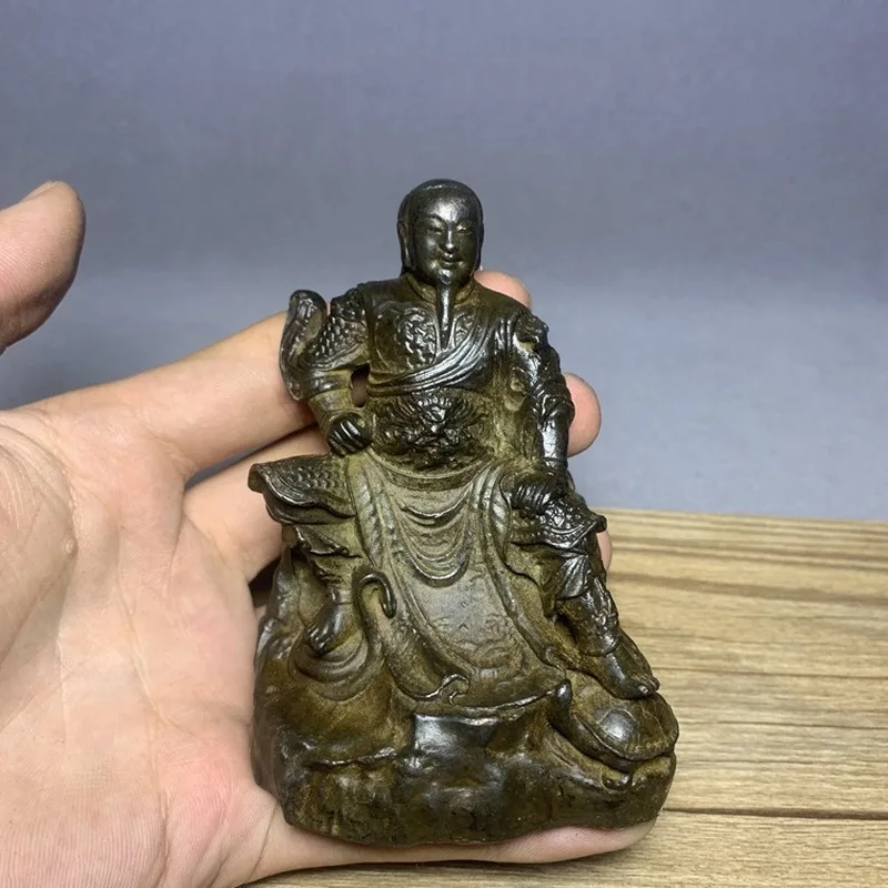 Antique-style ornaments: Bronze Xuanwu Emperor, True Martial Emperor, Patriarch, antique micro-carved bronze artifacts, bronze s