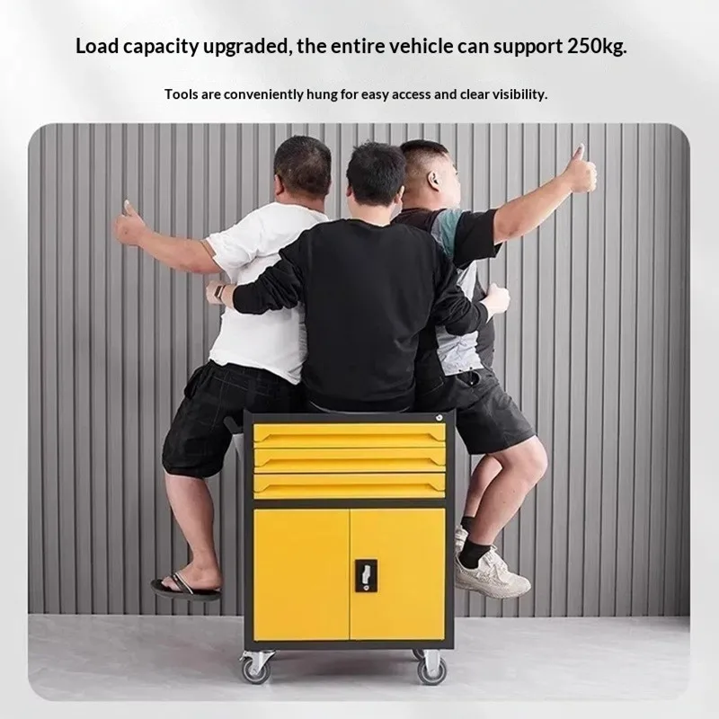 Hardware Tool Cabinet, Movable Storage Cabinet, Multifunctional Drawer Style Storage Cabinet, Repair Shop, Toolbox, Handcart
