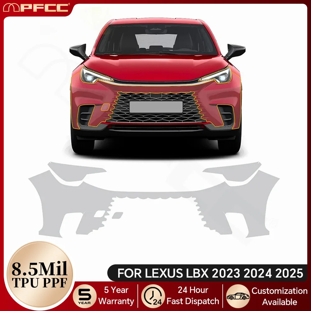 

For Lexus LBX 2023 2024 2025 8.5Mil TPU Paint Protection Film Car Body Pre-cut PPF Clear Bra Resistant Invisible Self-adhesive