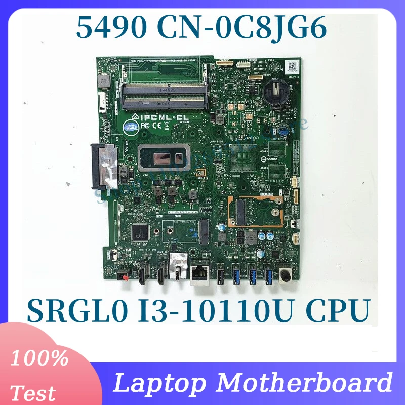 CN-0C8JG6 0C8JG6 C8JG6 With SRGL0 I3-10110U CPU Mainboard For Dell 5490 7790 Laptop Motherboard 100% Fully Tested Working Well