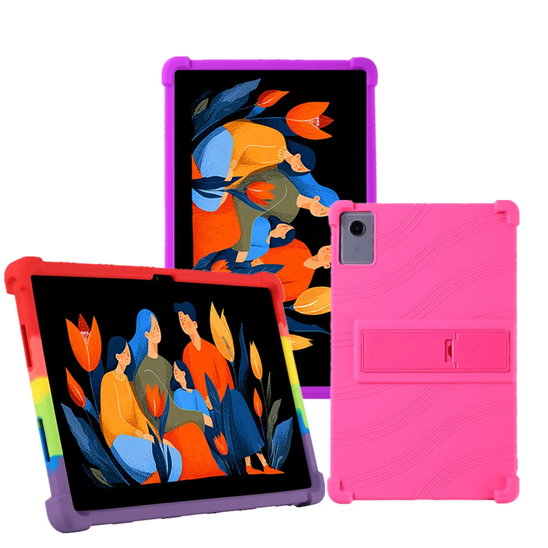 

For Lenovo Xiaoxin Tablet 12.1 inch 2025 New Release Case Full Package Housing Silicone Shockproof Stand Cover with Strap