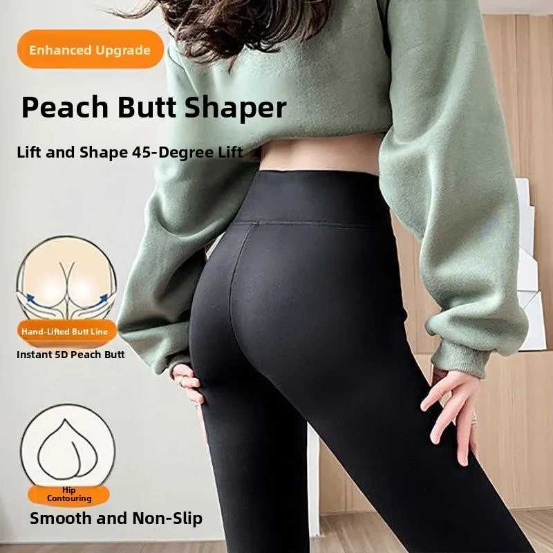 Zimowe ocieplane spodnie do jogi z polaru, damskie okrycie wierzchnie, jesienno-zimowe, dopasowane, długość 7/8, bawełniane spodnie termiczne.